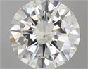 0.70 Carats, Round with Very Good Cut, K Color, SI1 Clarity and Certified by GIA