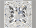 0.52 Carats, Princess F Color, VS2 Clarity and Certified by GIA