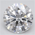 Lab Created Diamond 2.28 Carats, Round with ideal Cut, F Color, vvs2 Clarity and Certified by IGI