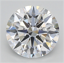 Lab Created Diamond 2.13 Carats, Round with ideal Cut, D Color, vvs2 Clarity and Certified by IGI