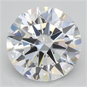 Lab Created Diamond 2.03 Carats, Round with ideal Cut, D Color, vs2 Clarity and Certified by IGI