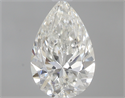 0.51 Carats, Pear H Color, SI1 Clarity and Certified by GIA