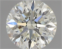 0.41 Carats, Round with Excellent Cut, K Color, I1 Clarity and Certified by GIA