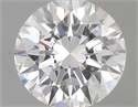 0.50 Carats, Round with Excellent Cut, D Color, VVS2 Clarity and Certified by GIA