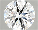 Lab Created Diamond 2.29 Carats, Round with ideal Cut, F Color, vvs2 Clarity and Certified by IGI