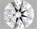 Lab Created Diamond 2.18 Carats, Round with ideal Cut, D Color, vs2 Clarity and Certified by IGI