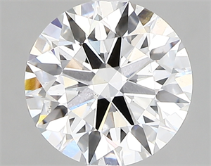 Picture of Lab Created Diamond 2.10 Carats, Round with ideal Cut, E Color, vs1 Clarity and Certified by IGI
