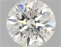 0.70 Carats, Round with Excellent Cut, J Color, VS1 Clarity and Certified by GIA