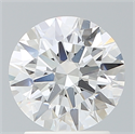 Lab Created Diamond 2.01 Carats, Round with Ideal Cut, E Color, VS1 Clarity and Certified by IGI