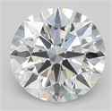 Lab Created Diamond 2.25 Carats, Round with ideal Cut, E Color, vvs2 Clarity and Certified by IGI