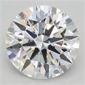 Lab Created Diamond 2.13 Carats, Round with ideal Cut, G Color, vvs2 Clarity and Certified by IGI