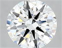 Lab Created Diamond 2.03 Carats, Round with ideal Cut, F Color, vvs1 Clarity and Certified by IGI