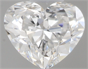 0.41 Carats, Heart E Color, VS1 Clarity and Certified by GIA