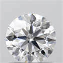 0.84 Carats, Round with Excellent Cut, F Color, VVS2 Clarity and Certified by GIA