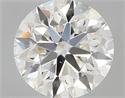 0.80 Carats, Round with Excellent Cut, I Color, VS2 Clarity and Certified by GIA