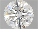 0.75 Carats, Round with Excellent Cut, H Color, SI1 Clarity and Certified by GIA
