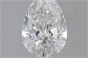 1.72 Carats, Pear E Color, SI2 Clarity and Certified by GIA