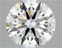 Lab Created Diamond 3.12 Carats, Round with ideal Cut, E Color, vvs2 Clarity and Certified by IGI