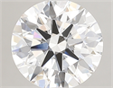 Lab Created Diamond 2.40 Carats, Round with ideal Cut, F Color, vs2 Clarity and Certified by IGI