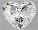 0.46 Carats, Heart E Color, VS2 Clarity and Certified by GIA