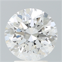 Lab Created Diamond 3.19 Carats, Round with Excellent Cut, E Color, VVS2 Clarity and Certified by IGI