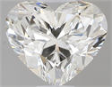 0.52 Carats, Heart I Color, VS2 Clarity and Certified by GIA