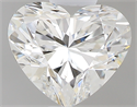 0.54 Carats, Heart H Color, VS2 Clarity and Certified by GIA