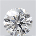 0.58 Carats, Round with Excellent Cut, D Color, VVS2 Clarity and Certified by GIA