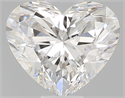 0.50 Carats, Heart F Color, VS2 Clarity and Certified by GIA