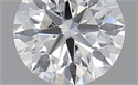 0.55 Carats, Round with Excellent Cut, D Color, SI2 Clarity and Certified by GIA