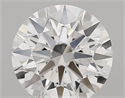 Lab Created Diamond 1.72 Carats, Round with excellent Cut, E Color, vvs1 Clarity and Certified by IGI
