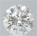 Lab Created Diamond 4.06 Carats, Round with Excellent Cut, F Color, VS1 Clarity and Certified by IGI