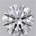 Lab Created Diamond 2.59 Carats, Round with Excellent Cut, F Color, VS1 Clarity and Certified by GIA
