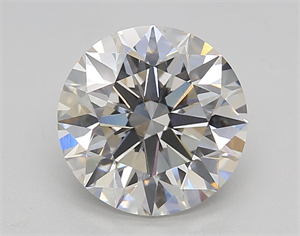 Picture of Lab Created Diamond 2.59 Carats, Round with Excellent Cut, H Color, VS1 Clarity and Certified by IGI