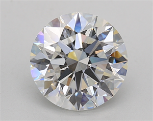 Picture of Lab Created Diamond 2.72 Carats, Round with Excellent Cut, G Color, VS1 Clarity and Certified by GIA