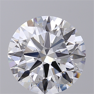 Picture of Lab Created Diamond 3.12 Carats, Round with Excellent Cut, F Color, VS1 Clarity and Certified by GIA
