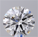 Lab Created Diamond 3.11 Carats, Round with Excellent Cut, H Color, VS1 Clarity and Certified by GIA