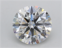 Lab Created Diamond 2.20 Carats, Round with Excellent Cut, F Color, VS1 Clarity and Certified by GIA