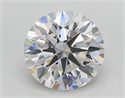 Lab Created Diamond 3.18 Carats, Round with Excellent Cut, G Color, VS2 Clarity and Certified by GIA