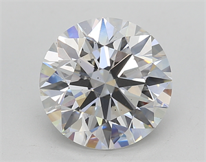 Picture of Lab Created Diamond 3.18 Carats, Round with Excellent Cut, G Color, VS2 Clarity and Certified by GIA