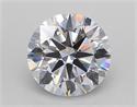 Lab Created Diamond 2.28 Carats, Round with Ideal Cut, G Color, VVS2 Clarity and Certified by IGI