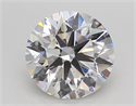 Lab Created Diamond 3.07 Carats, Round with Ideal Cut, G Color, VS2 Clarity and Certified by IGI