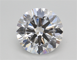 Picture of Lab Created Diamond 2.21 Carats, Round with Ideal Cut, D Color, VVS2 Clarity and Certified by IGI