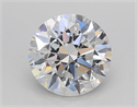 Lab Created Diamond 2.40 Carats, Round with Excellent Cut, E Color, VVS2 Clarity and Certified by IGI