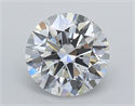 Del inventario de diamantes de laboratorio, 2.22 quilates, Redondo , Color E, claridad VS1 y certificado GIA