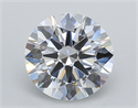 Lab Created Diamond 2.21 Carats, Round with Ideal Cut, D Color, VVS2 Clarity and Certified by IGI