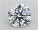 Lab Created Diamond 2.07 Carats, Round with Ideal Cut, E Color, VS2 Clarity and Certified by IGI