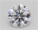 Lab Created Diamond 1.36 Carats, Round with Ideal Cut, F Color, VVS2 Clarity and Certified by IGI