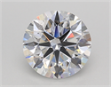 Lab Created Diamond 2.10 Carats, Round with Ideal Cut, D Color, SI1 Clarity and Certified by IGI