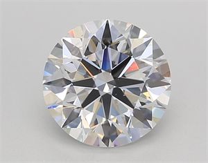 Picture of Lab Created Diamond 2.10 Carats, Round with Ideal Cut, D Color, SI1 Clarity and Certified by IGI